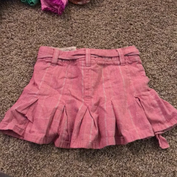 Cherokee Pink Plaid Ruffled Skort Ties - Picture 5 of 5